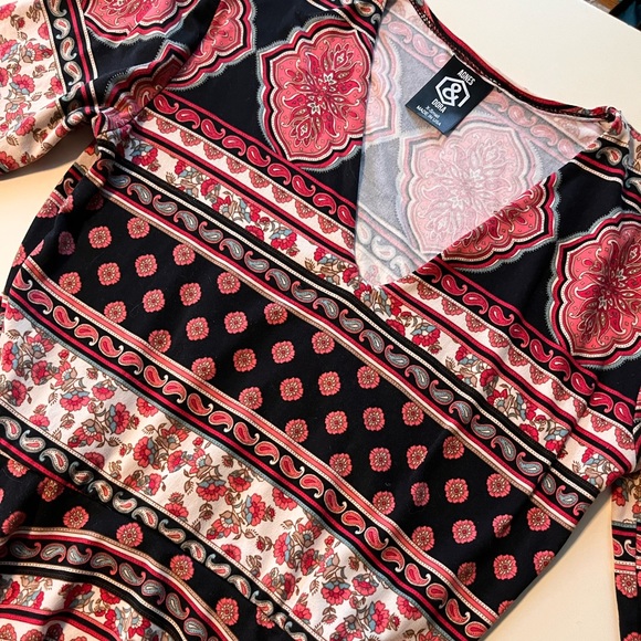 WOMENS XS MIDI DRESS V NECK AGNES & DORA CURIE DRESS POCKETS - Picture 3 of 5